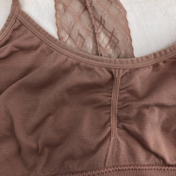 Tahari  blush pink seamless lace back bralette SP - Picture 10 of 14